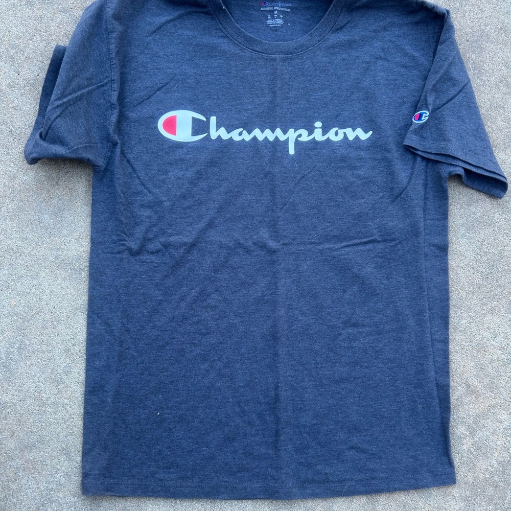 Champion Dark Gray Logo Tee